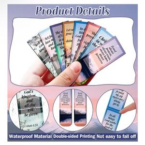 Lot of 3, Magnetic Bookmark Christian Scripture Inspirational Motivational